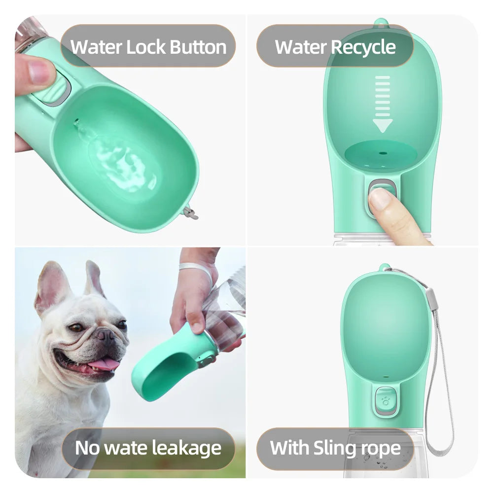 Hundewasserflasche für Haustiere, Hunde, Katzen, Wasserspender, Schüsseln, Outdoor-Reisen, auslaufsicher, für Welpen, Trinkbehälter, Mops, Chihuahua, Labrador